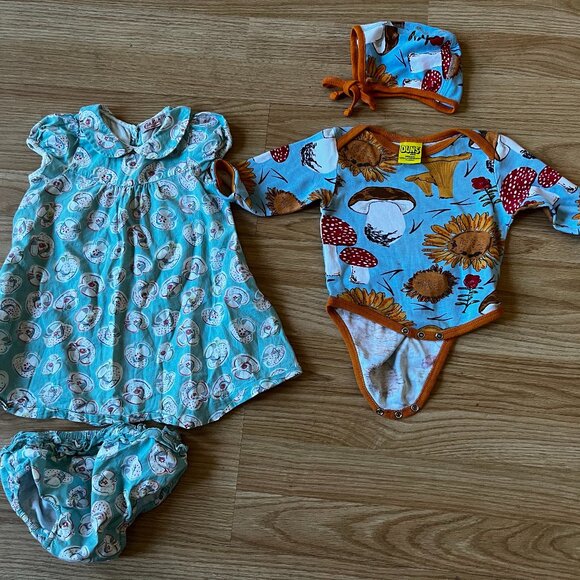 Cath Kidston Onesie w/ Matching Hat and Dress with Panties